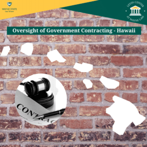 Gov Contract Oversight report release - Hawaii